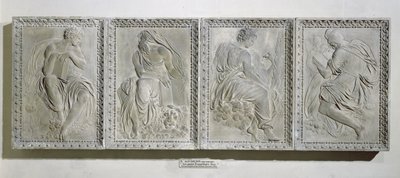 4人の伝道者、パリのサンジェルマンロクセワルの画面、1544-45 作： Jean Goujon